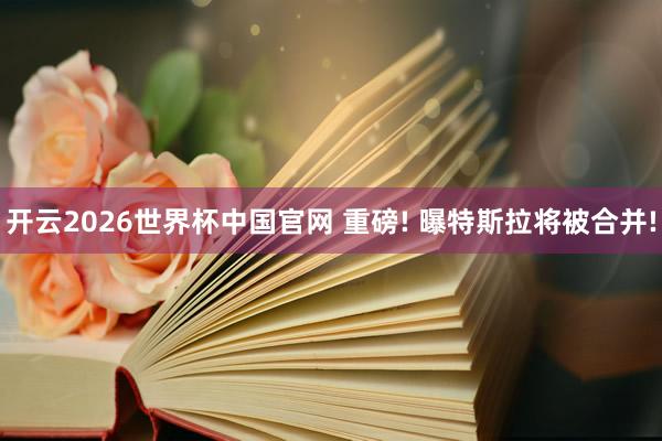 开云2026世界杯中国官网 重磅! 曝特斯拉将被合并!