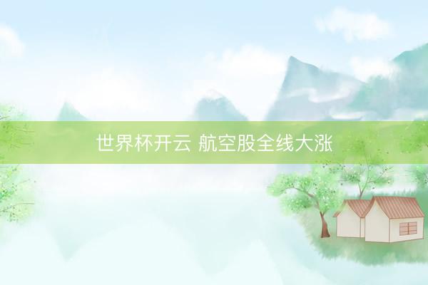 世界杯开云 航空股全线大涨